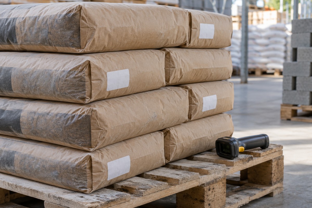 Building material packages prepared for identifier inspection