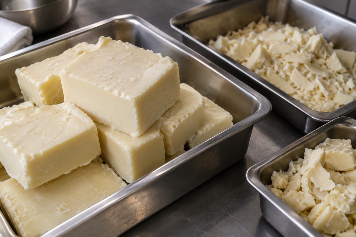 Solid vegetable fat blocks for food ingredients