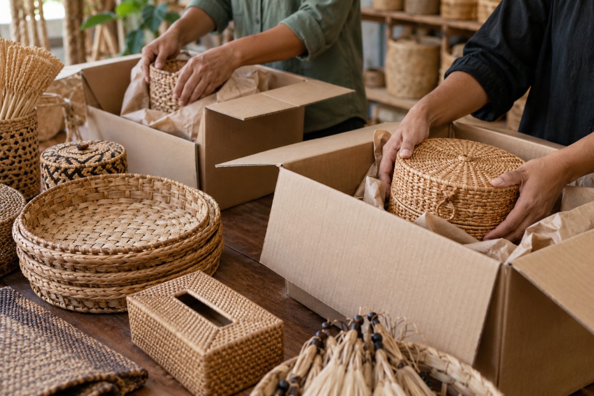 Craft products prepared for small-business exports