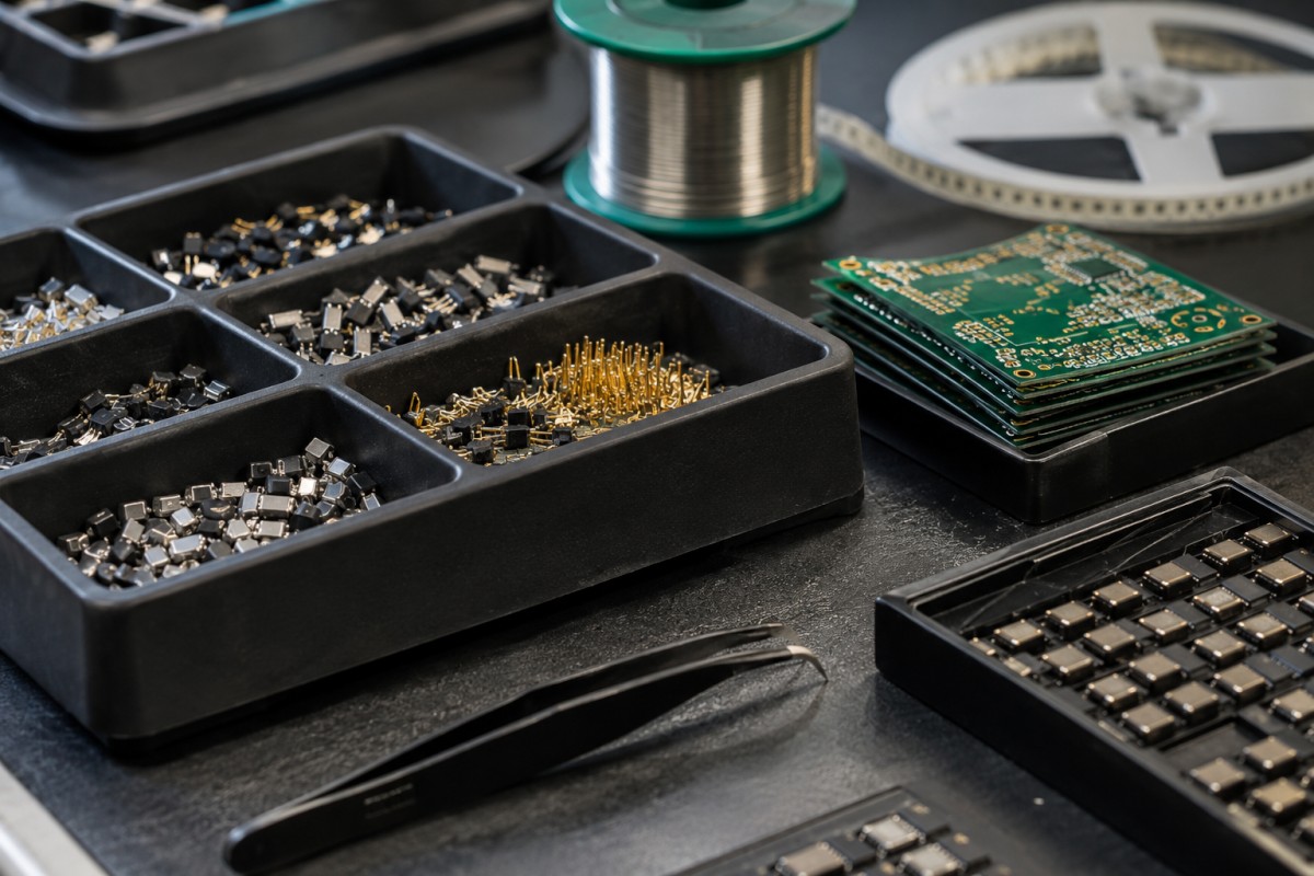 Electronic components prepared for manufacturing