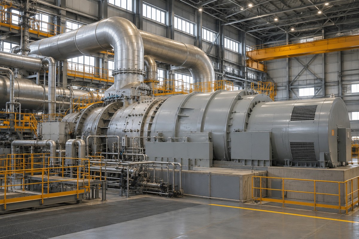 Industrial turbine and power generation equipment