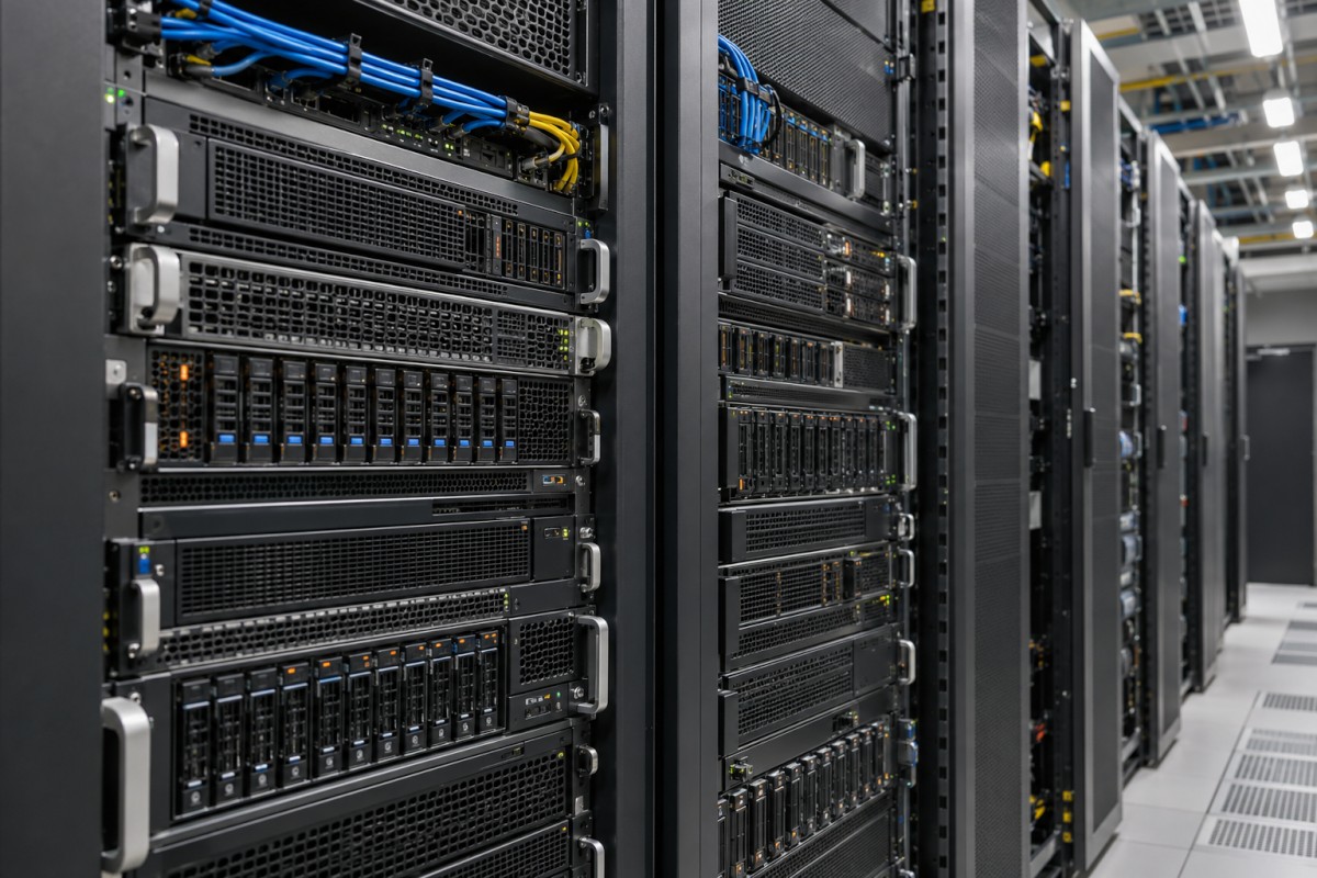 Dedicated rack servers inside a data centre